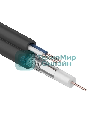 Кабель Rexant ККСВ-П+2х0,5 мм (бухта 100 м) черный