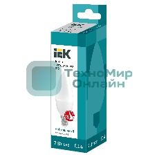 Лампа светодиодная IEK LLE-C35-7-230-40-E14 ECO C35 свеча 7Вт 230В 4000К E14