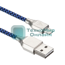 Кабель USB ACD-Titan Lightning - USB-A Нейлон, 1м, сине-черный