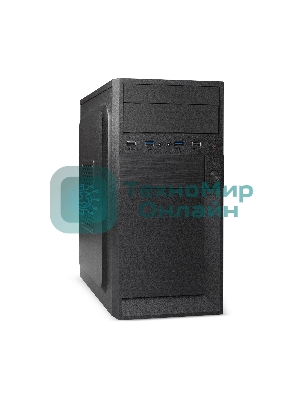 Компьютерный корпус Minitower ExeGate BAA-105U2-01-AAA350 (mATX, БП AAA350 с вент. 8см, 2*USB+2*USB 3.0, аудио, черный)