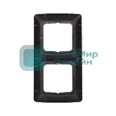 Рамка Kranz 2-я DEA горизонтальная черный металлик