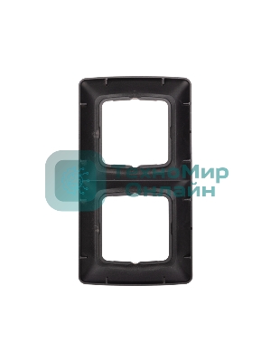 Рамка Kranz 2-я DEA горизонтальная черный металлик