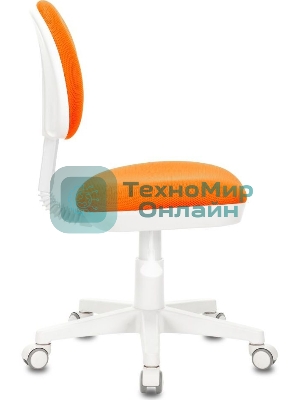 Кресло детское БЮРОКРАТ KD-3, на колесиках, ткань, оранжевый kd-3/wh/tw-96-1