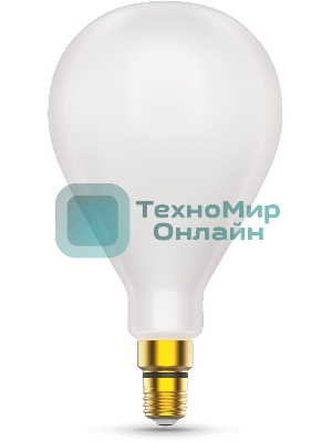 Лампа cветодиодная Gauss Filament А160 10W 890lm 4100К Е27 milky диммируемая LED