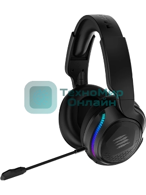 Гарнитура беспроводная игровая Mad Catz P.I.L.O.T. PRO черные (Bluetooth, 2.4 гГц, 3.5 мм jack, RGB подсветка, 50 мм, 930 мА·ч)