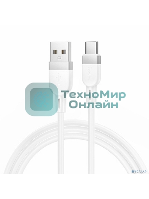 Дата-кабель USB 3.0A 60W для Type-C Type-C Hoco X109 силикон 1м (White)