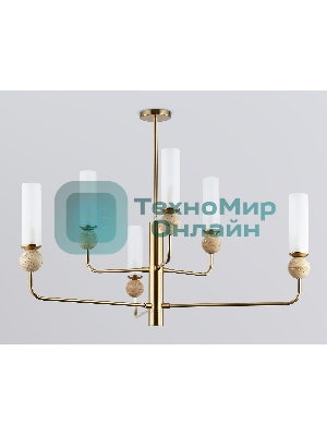Люстра Ambrella light LH53251/6 BS/FR латунь/белый матовый E14*6 max 40W D1050*1445