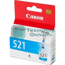 Картридж струйный CLI-521C (2934B004) голубой (535 стр.) для Canon Pixma iP3600, 4600, MP540,MP620, MP630, MP980