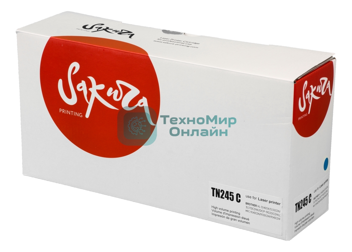 Картридж лазерный Sakura TN245C для Brother HL-3140/3150/3170, DCP-9020, MFC-9140/9330/9340, синий, 2 200к.
