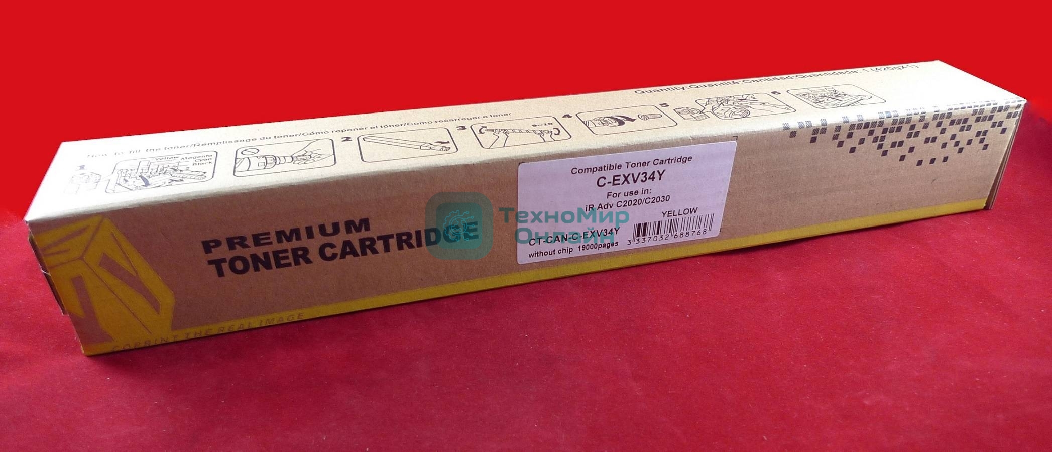 Картридж лазерный Canon iR Adv C2020/C2030 C-EXV34/GPR-36/NPG-52 yellow (туба 260г) JPN