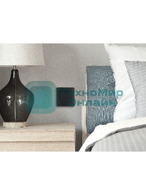 Выключатель 1-клавишный 10AX 250 В антрацит