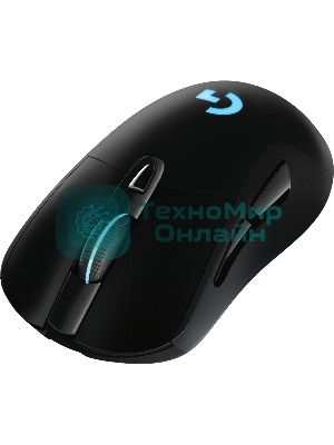 Мышь игровая Logitech G703 Lightspeed черная, сенсор 100-25600dpi (Hero25K), беспроводная 2.4GHz + USB 1,8м, 5 программируемых кнопок + колесо прокрутки, RGB-подсветка, под правую руку