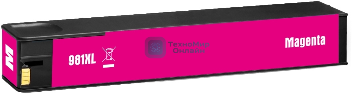 Картридж струйный Cactus CS-L0R10A (981X) пурпурный пигментный (150 мл) для HP PageWide 556dn Enterprise/586dn