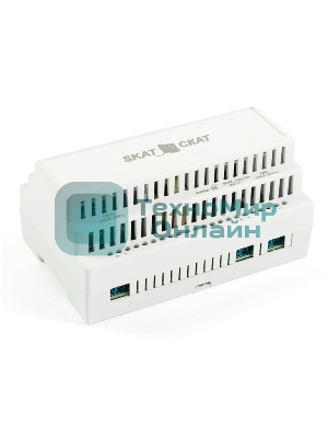 Источник бесперебойного питания SKAT-24-2,0 DIN 24В 2А пластиковый корпус под DIN рейку 35 мм SKAT-24-2,0 DIN power supply 24V 2A plastic case for 35 мм DIN rail