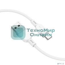 Дата-кабель USB 3.0A 60W для Type-C Type-C Hoco X109 силикон 1м (White)