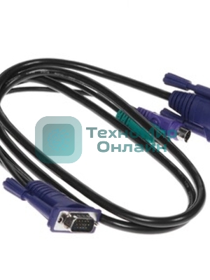 Кабель D-Link DKVM-CB/B1AКабель KVM длиной 1,8 м с разъемами VGA и PS/2
