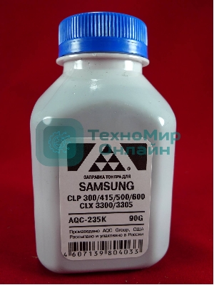Тонер Samsung CLP 300/315/320/325/360/415/500/510/600/610/660/CLX3300/3305 черный, (фл.90г.) AQC фас. Россия