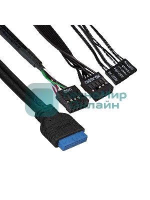 Компьютерный корпус Minitower ExeGate BAA-105U2-01-AAA350 (mATX, БП AAA350 с вент. 8см, 2*USB+2*USB 3.0, аудио, черный)