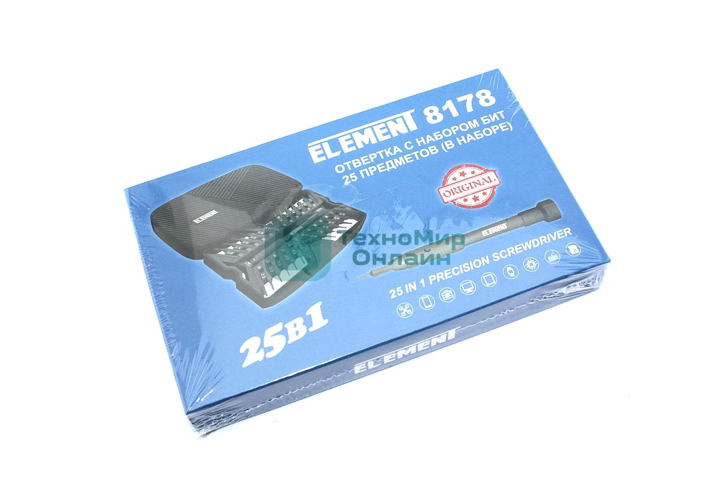 Отвертка с набором бит ELEMENT 8178