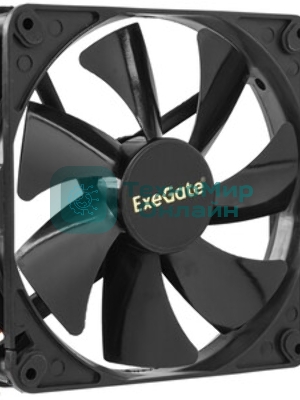 Вентилятор для корпуса ExeGate ExtraSilent ES14025B3P черный, 140 мм, 850 об/мин, 16.5 дБ, 3 pin
