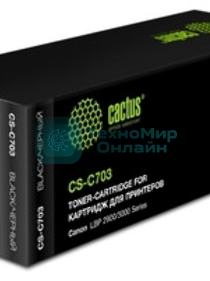 Картридж лазерный Cactus CS-C703 черный (2000 стр.) для Canon LBP2900/LBP3000