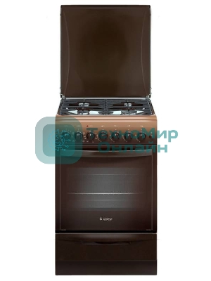 Плита комбинированная Gefest ПГЭ 5102-02 0001 коричневый, конфорок 4 газовых, духовка 55 л, 50 см x 85 см x 58.5 см