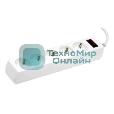 Сетевой фильтр Defender ES, 5.0 м, 5 розеток белый