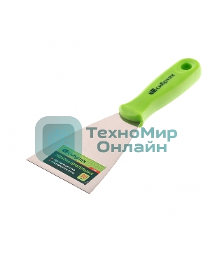 Шпательная лопатка из нержавеющей стали Сибртех, 80 мм, пластмассовая рукоятка