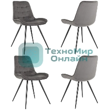 Стул для дома Бюрократ CH-K2_4 комплект 4 шт т.с ерый Holland 18 металл черный на ножках