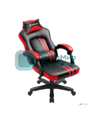 Кресло Defender MERCURY BLACK/RED черный/красный, экокожа