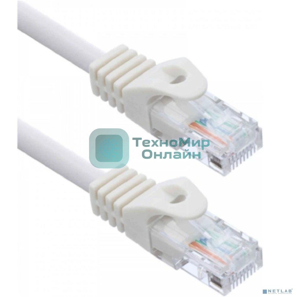 Патч-корд ACD-LPU5C-5DW сat.5e UTP 24AWG 4Pair, 7/0.18мм CU белый, 0.5м