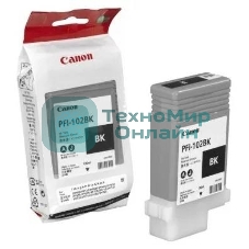 Картридж струйный Canon PFI-102Bk (0895B001) черный (130 мл.) для Canon iPF605, iPF610, iPF650, iPF655, iPF710, iPF750, iPF755, LP17, iPF510