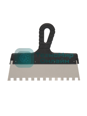 Шпатель фасадный Rexant 250 мм зуб 10х10 нержавеющая сталь, пластмассовая рукоятка