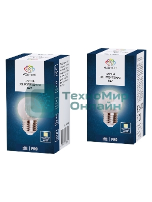 Лампа шар Neon-night e27 6 LED Ø45мм - теплый белый, прозрачная колба, эффект лампы накаливания