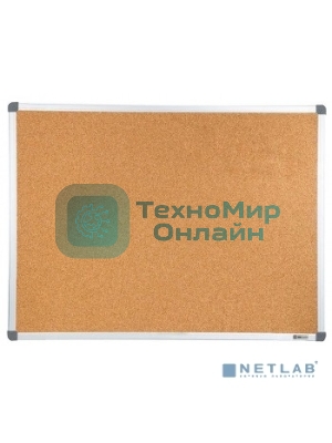 Демонстрационная доска Cactus CS-CBD-90X120 пробковая 90x120см, алюминиевая рама