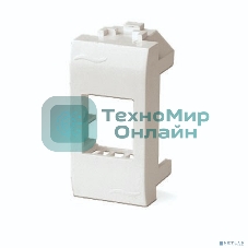 Адаптер для информационных разъемов DKC/ДКС 76607B Keystone/AMP/Hyperline/BICC, белый RAL 9010, 1М,