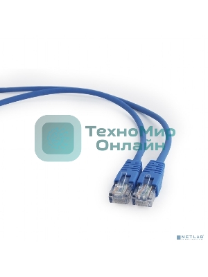 Патч-корд UTP Cablexpert cat.5e, 5м, литой, многожильный, синий