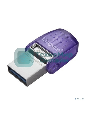 Флешка USB Kingston DataTraveler microDuo 3C (DTDUO3CG3/256GB), 256Gb, USB 3.2 Gen 1/Type-C, R/W 200/15, фиолетовый