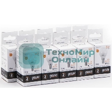 Лампа светодиодная Gauss Elementary 8Вт цок.: E14 шар 220B 3000K св. свеч. белый теп. P45 (упак.: 10 шт)