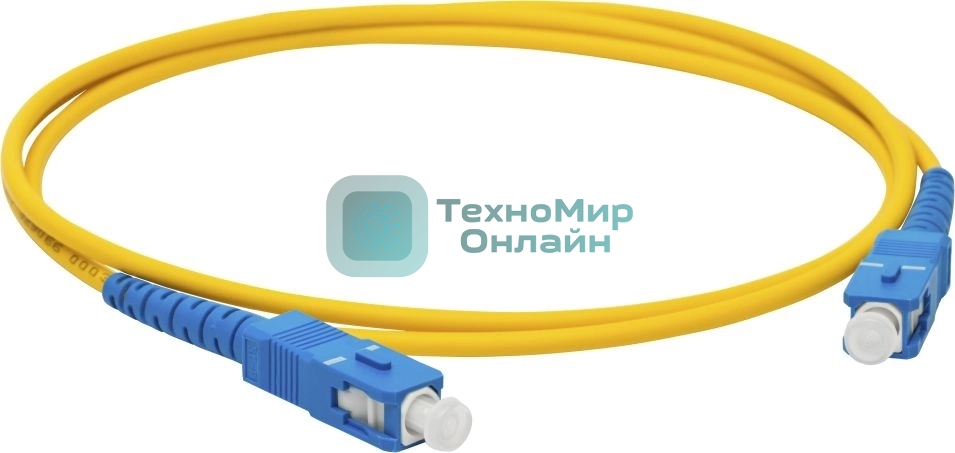 Патч-корд LANMASTER LAN-SC-SC/SU-2.0 1x9/125 OS2 SC-SC 2м LSZH желтый