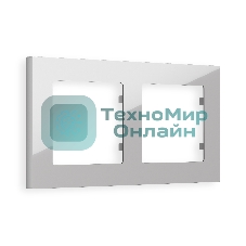 Рамка ALFA Techno (Серебро глянец) 2-ая AF220402