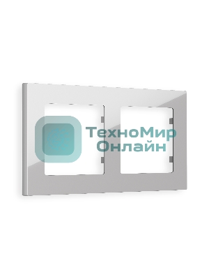 Рамка ALFA Techno (Серебро глянец) 2-ая AF220402
