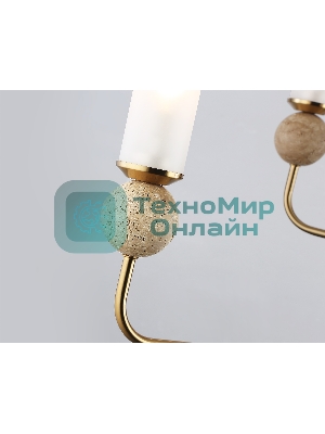 Люстра Ambrella light LH53251/6 BS/FR латунь/белый матовый E14*6 max 40W D1050*1445
