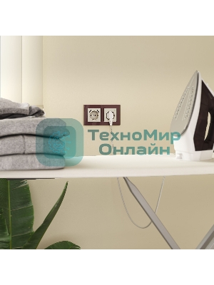 Розетка с заземлением, шторками и USBх2 (слоновая кость)