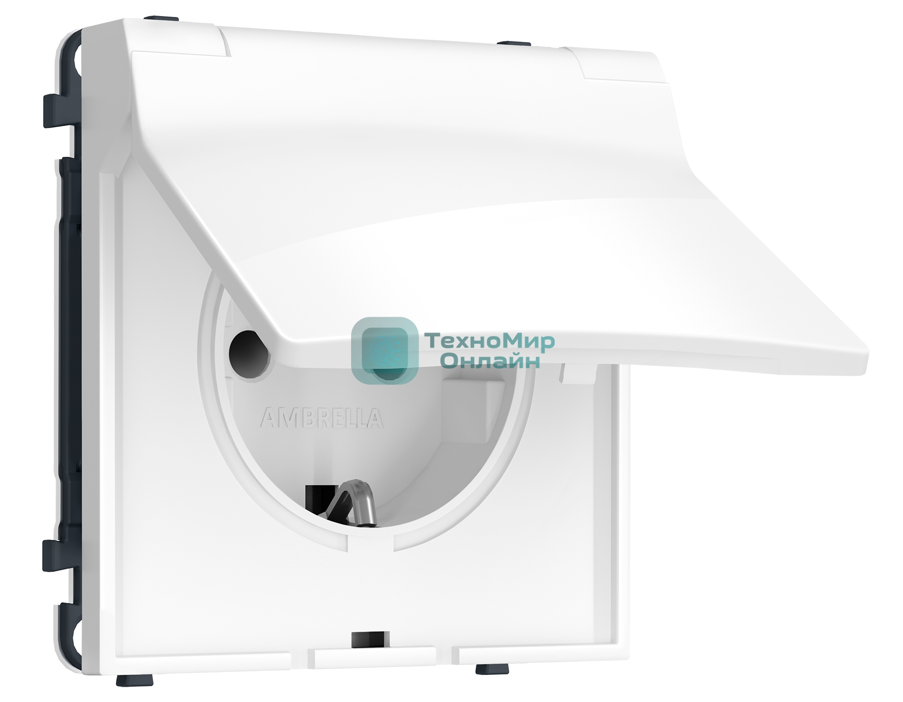 MS108010 Комплект механизма электрической розетки SIGMA Белый глянец 50Hz 2P+E с/з с/ш и крышкой IP44 16A-250V QUANT PRO (SP1080, PR141)