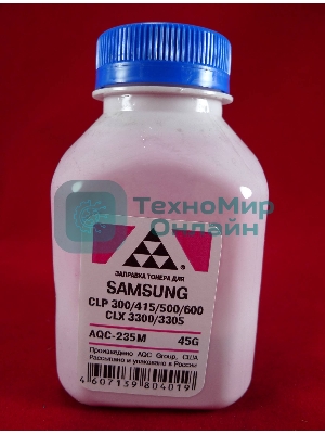 Тонер Samsung CLP 300/315/320/325/360/415/500/510/600/610/660/CLX3300/3305 Magenta, (фл.45г.) AQC фас. Россия