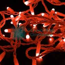 Гирлянда Neon-night Нить 10м, с эффектом мерцания, белый ПВХ, 230В, красный