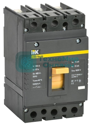 Выключатель автоматический 3п 100А 35кА ВА 88-35 IEK SVA30-3-0100