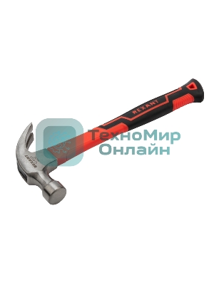 Молоток-гвоздодер Rexant с фибергласовой рукояткой 450 г