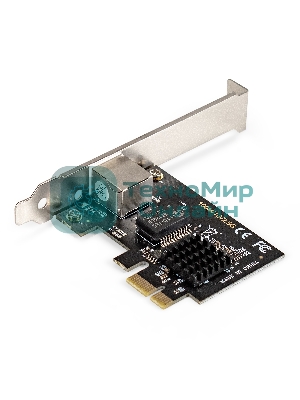 Сетевой адаптер ExeGate EXE-251 (PCI-E x1 v2.0, 1xRJ45, UTP 100Mbps/1000Mbps/2.5Gbps RTL8125B)
